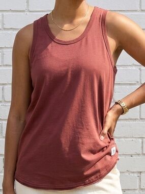 Reigning Champ 100% Cotton Rust Tank Top Athletic Made in Canada Minimalist L